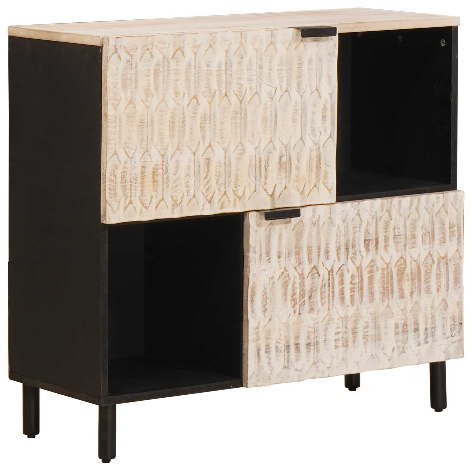 vidaXL Dressoir Effen Witte Was Afwerking