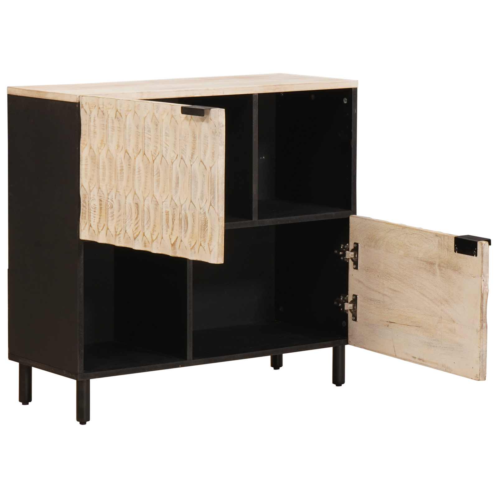 vidaXL Dressoir Effen Witte Was Afwerking