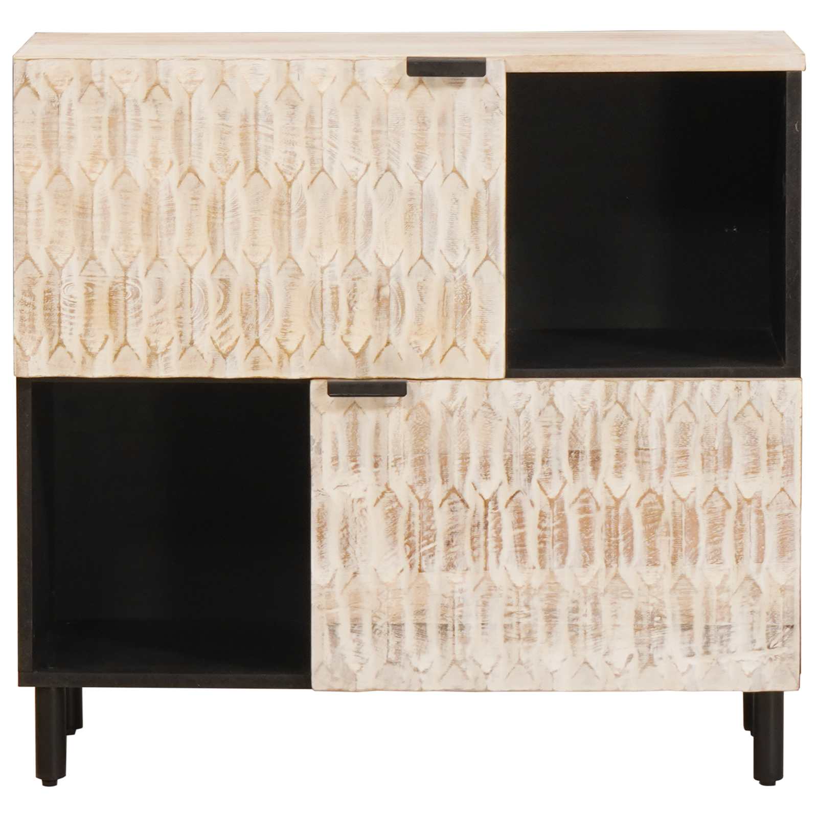 vidaXL Dressoir Effen Witte Was Afwerking