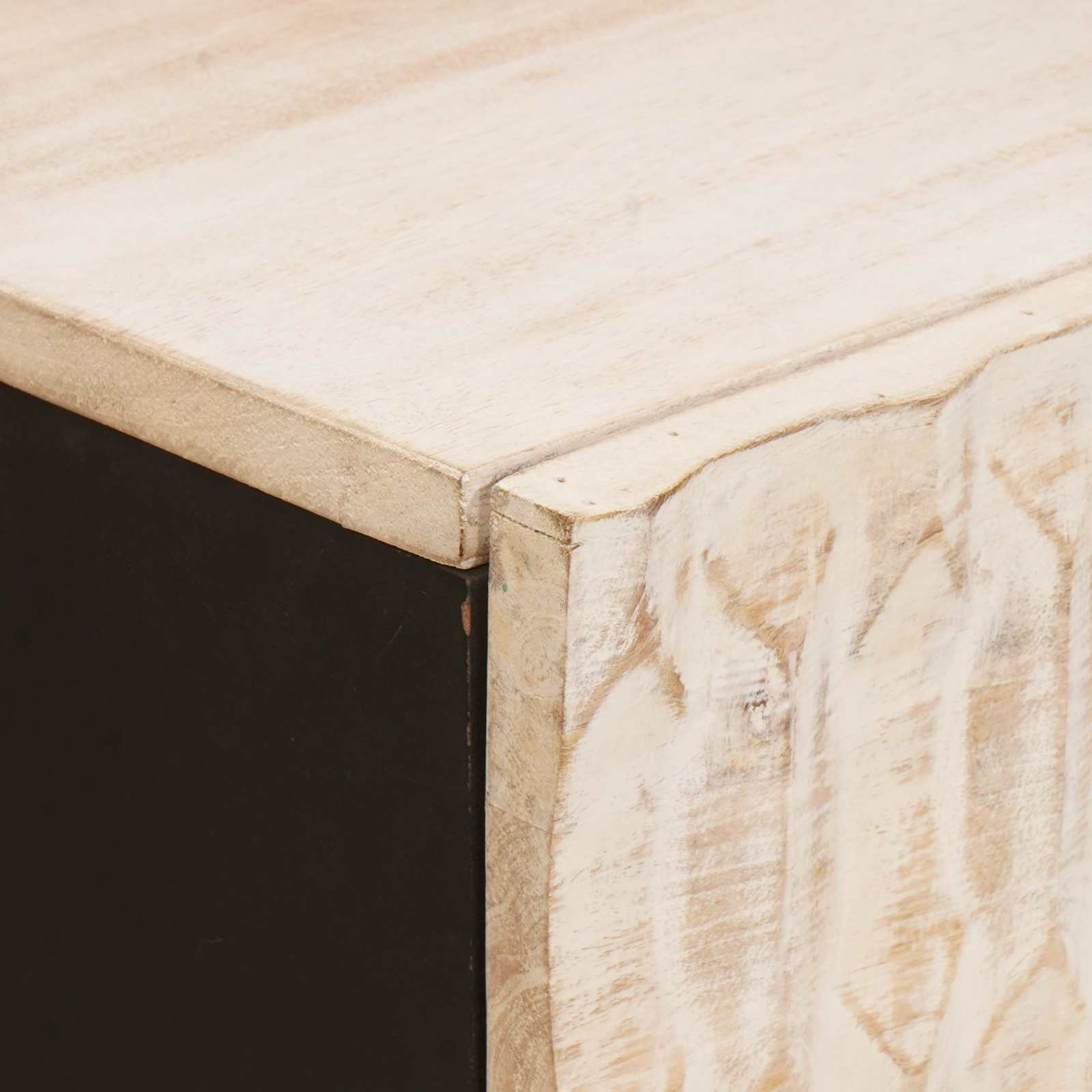 vidaXL Dressoir Effen Witte Was Afwerking