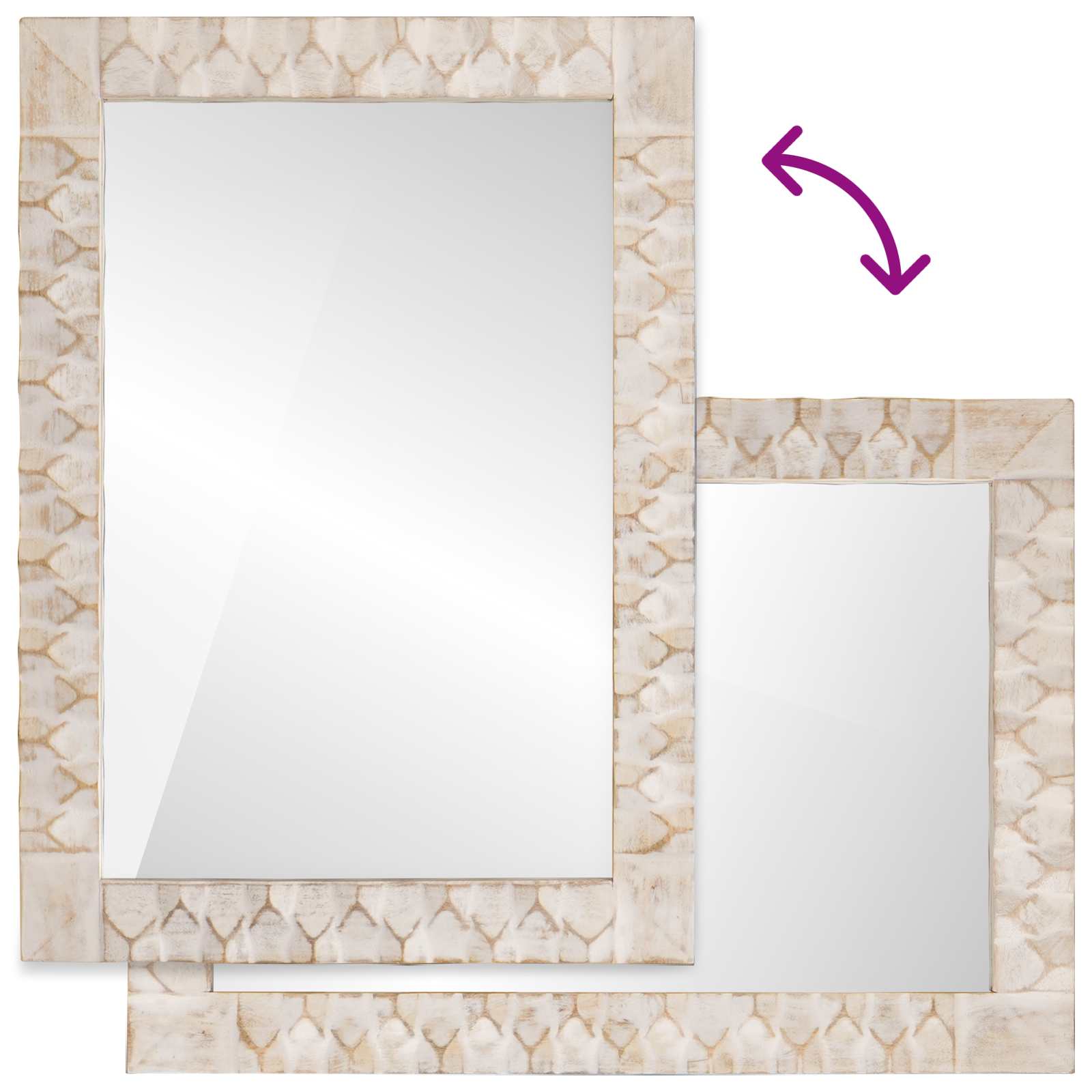 vidaXL Badkamer Spiegel Effen Witte Was Afwerking