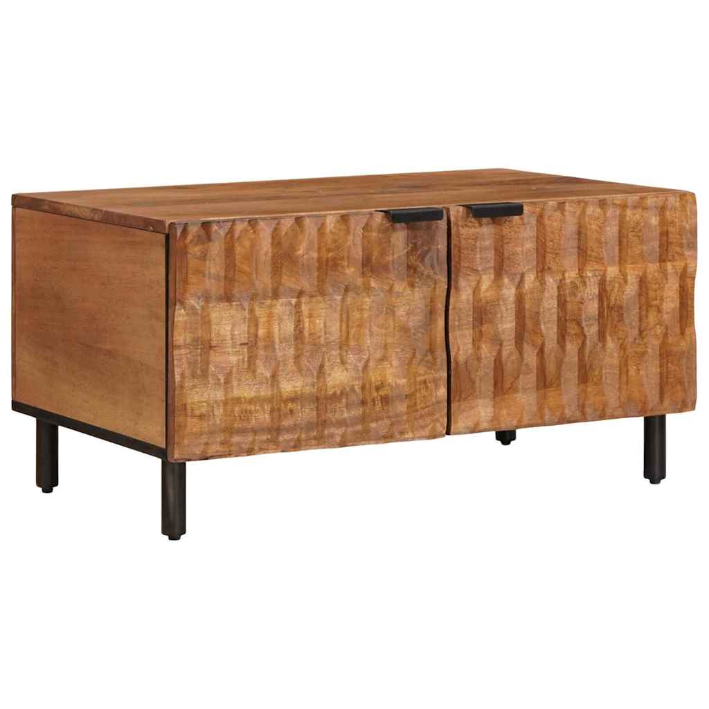 vidaXL Salontafel Wit 80 x 50 x 40 cm Massief Mango Hout