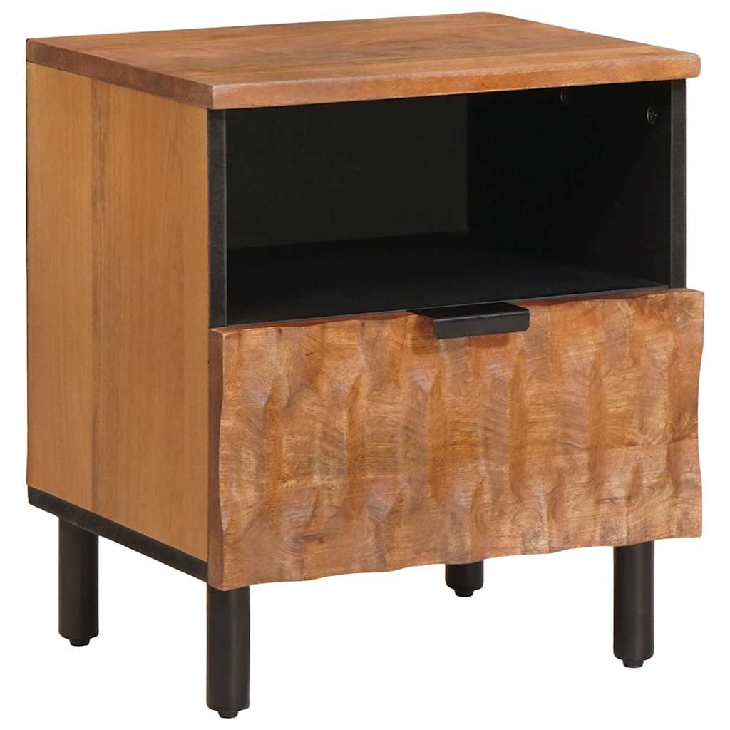 vidaXL Nachtkastje met lade Wit 40 x 33 x 46 cm Massief Mango Hout