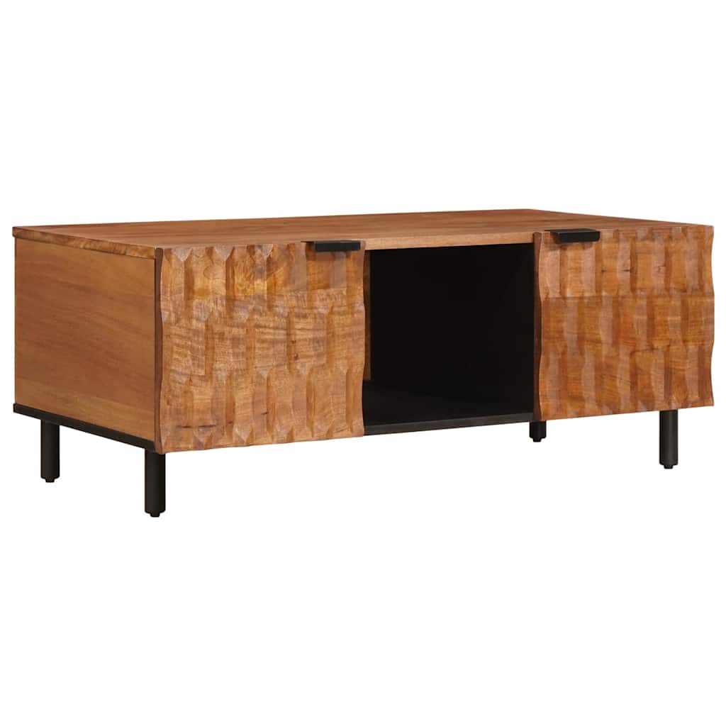 vidaXL Salontafel Wit 100 x 54 x 40 cm Massief Mango Hout