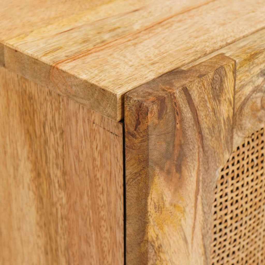 vidaXL Nachtkastje Naturel 40 x 33,5 x 46 cm Massief Mango Hout