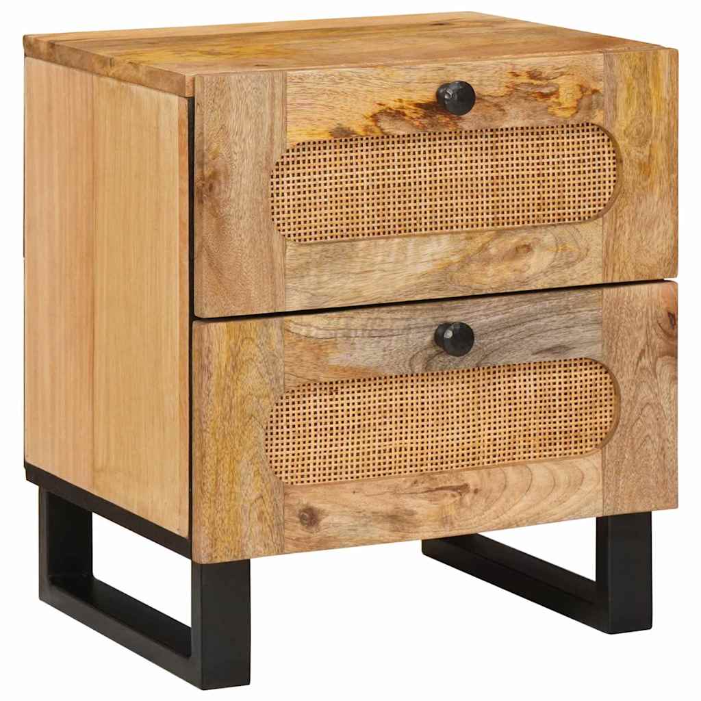 vidaXL Nachtkastje Naturel 40 x 33,5 x 46 cm Massief Mango Hout