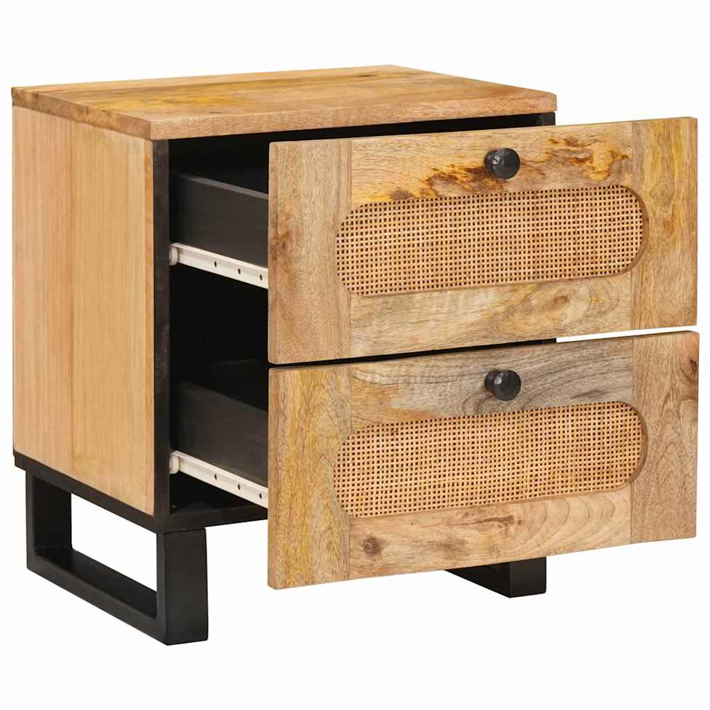 vidaXL Nachtkastje Naturel 40 x 33,5 x 46 cm Massief Mango Hout
