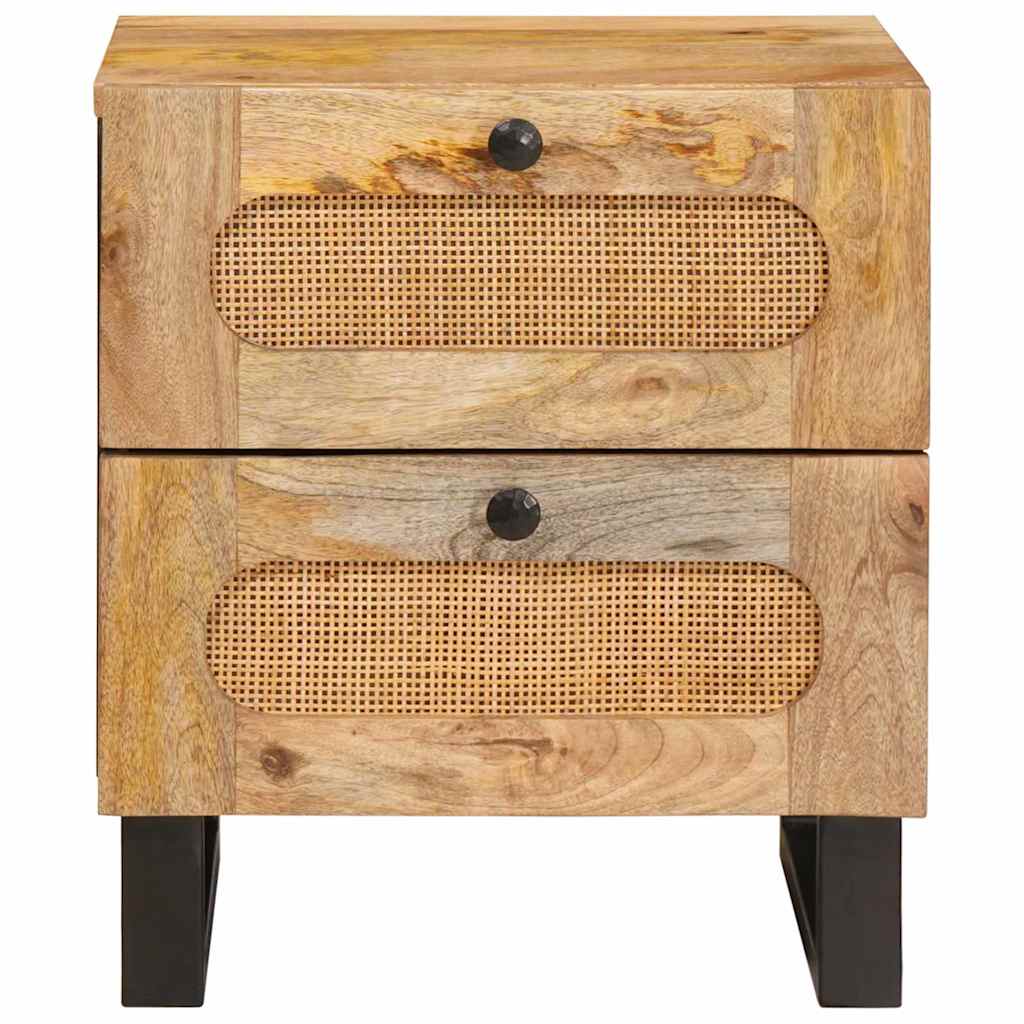 vidaXL Nachtkastje Naturel 40 x 33,5 x 46 cm Massief Mango Hout