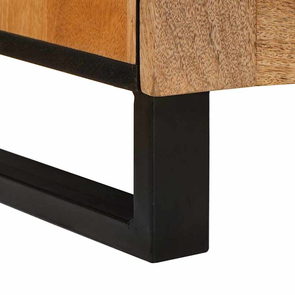 vidaXL Nachtkastje met lade Naturel 40 x 33 x 46 cm Massief Mango Hout