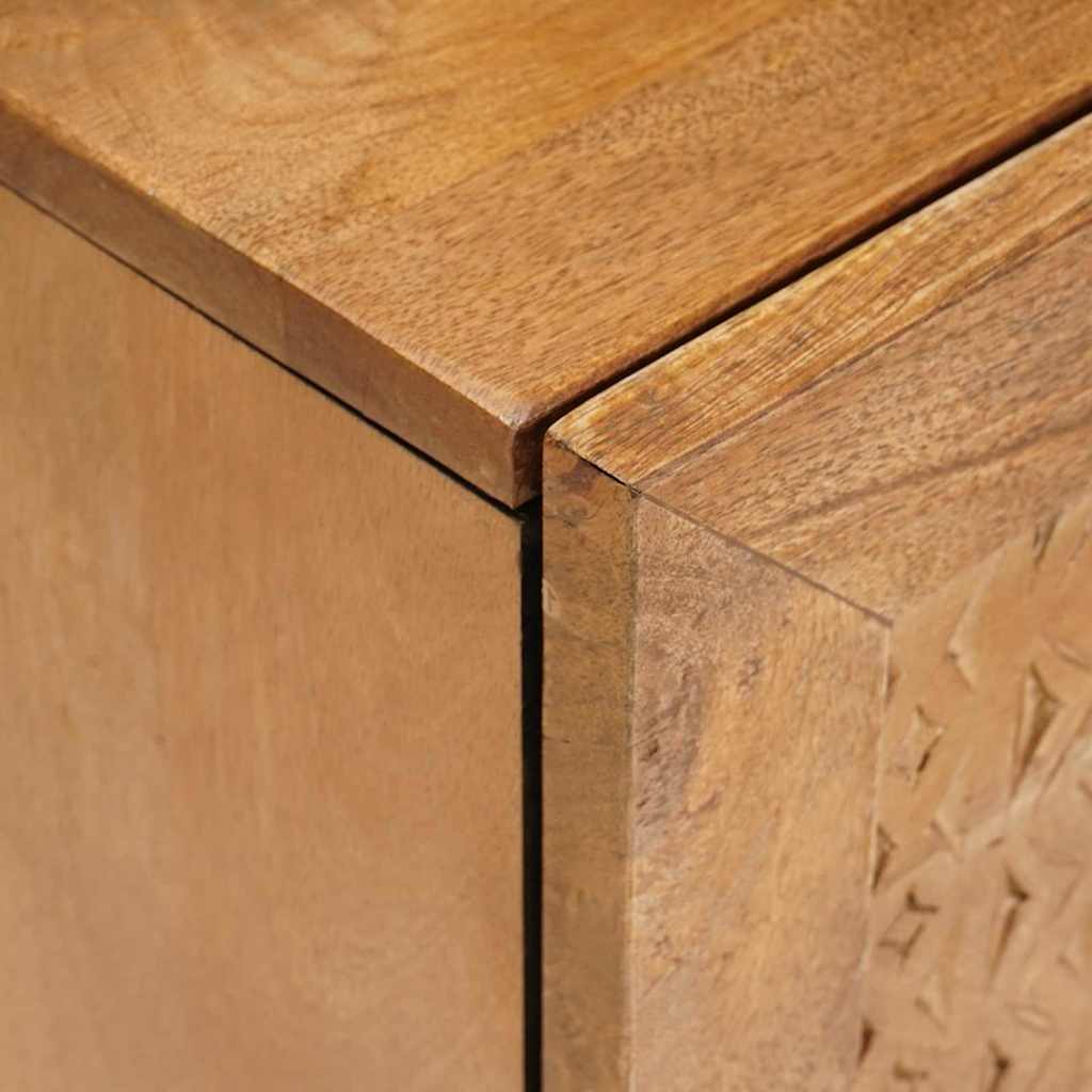 vidaXL Nachtkastje Lichtbruin 40 x 33 x 46 cm massief mangohout