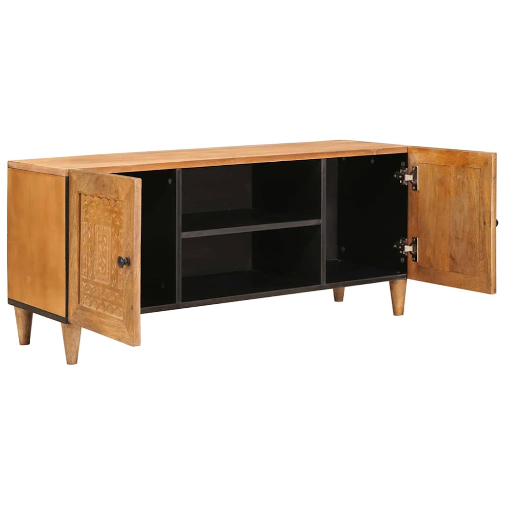 vidaXL TV-kast met plank Lichtbruin 105 x 33 x 46 cm massief mangohout