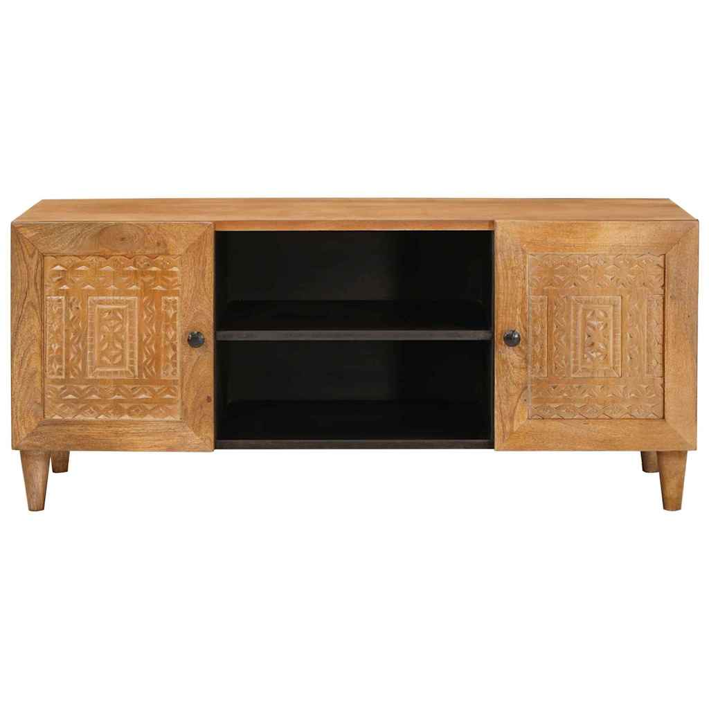 vidaXL TV-kast met plank Lichtbruin 105 x 33 x 46 cm massief mangohout