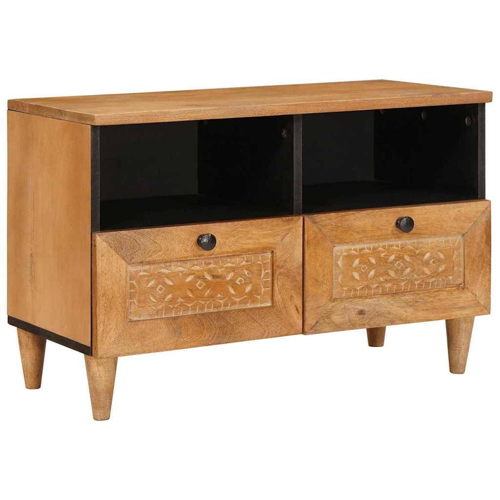 vidaXL TV-kast met lade Lichtbruin 70 x 33 x 46 cm massief mangohout