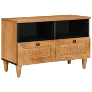 vidaXL TV-kast met lade Lichtbruin 70 x 33 x 46 cm massief mangohout