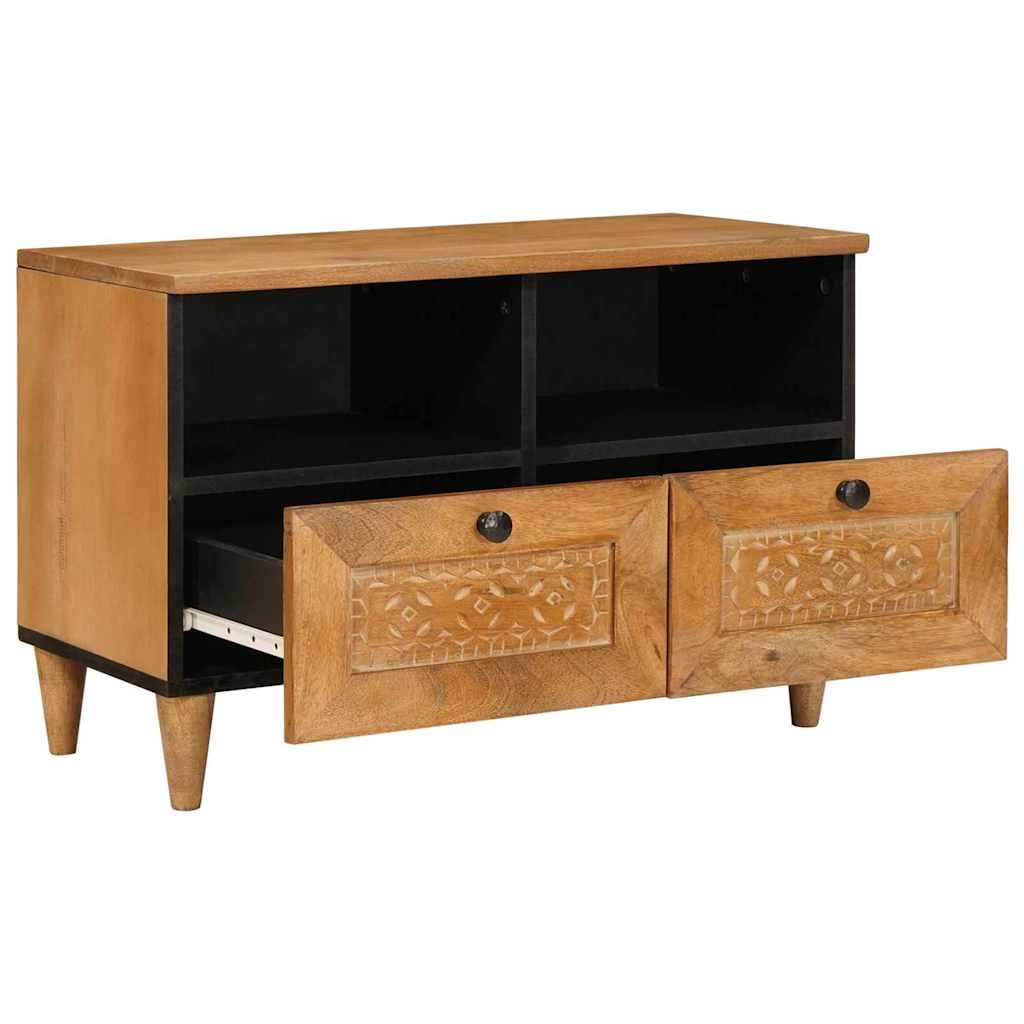 vidaXL TV-kast met lade Lichtbruin 70 x 33 x 46 cm massief mangohout