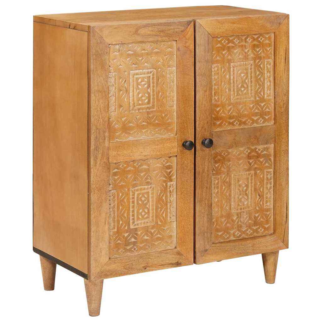 vidaXL Dressoir met plank Lichtbruin 60 x 33 x 75 cm massief mangohout