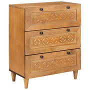 vidaXL Dressoir met lade Lichtbruin 60 x 33 x 75 cm massief mangohout