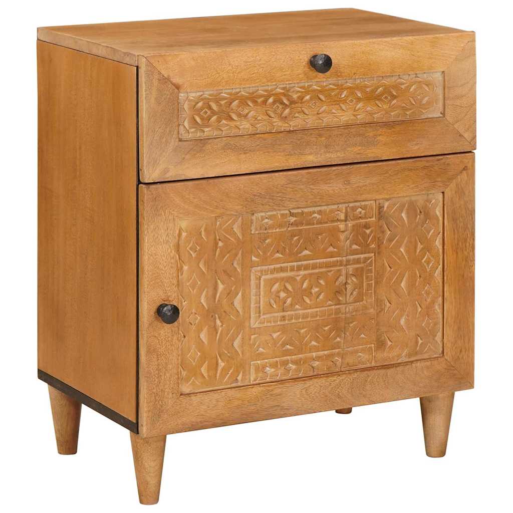 vidaXL Nachtkastje Lichtbruin 50 x 33 x 60 cm massief mangohout
