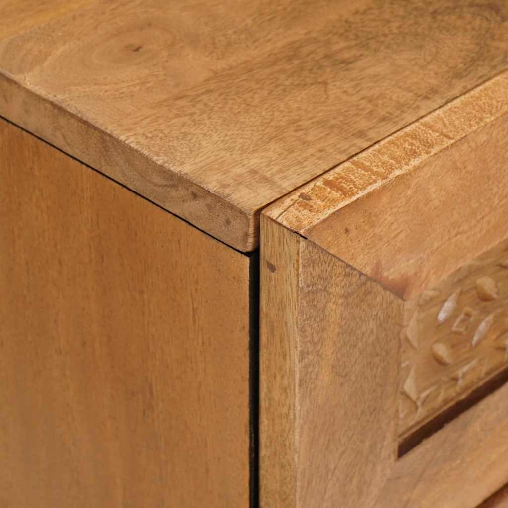 vidaXL Nachtkastje Lichtbruin 50 x 33 x 60 cm massief mangohout