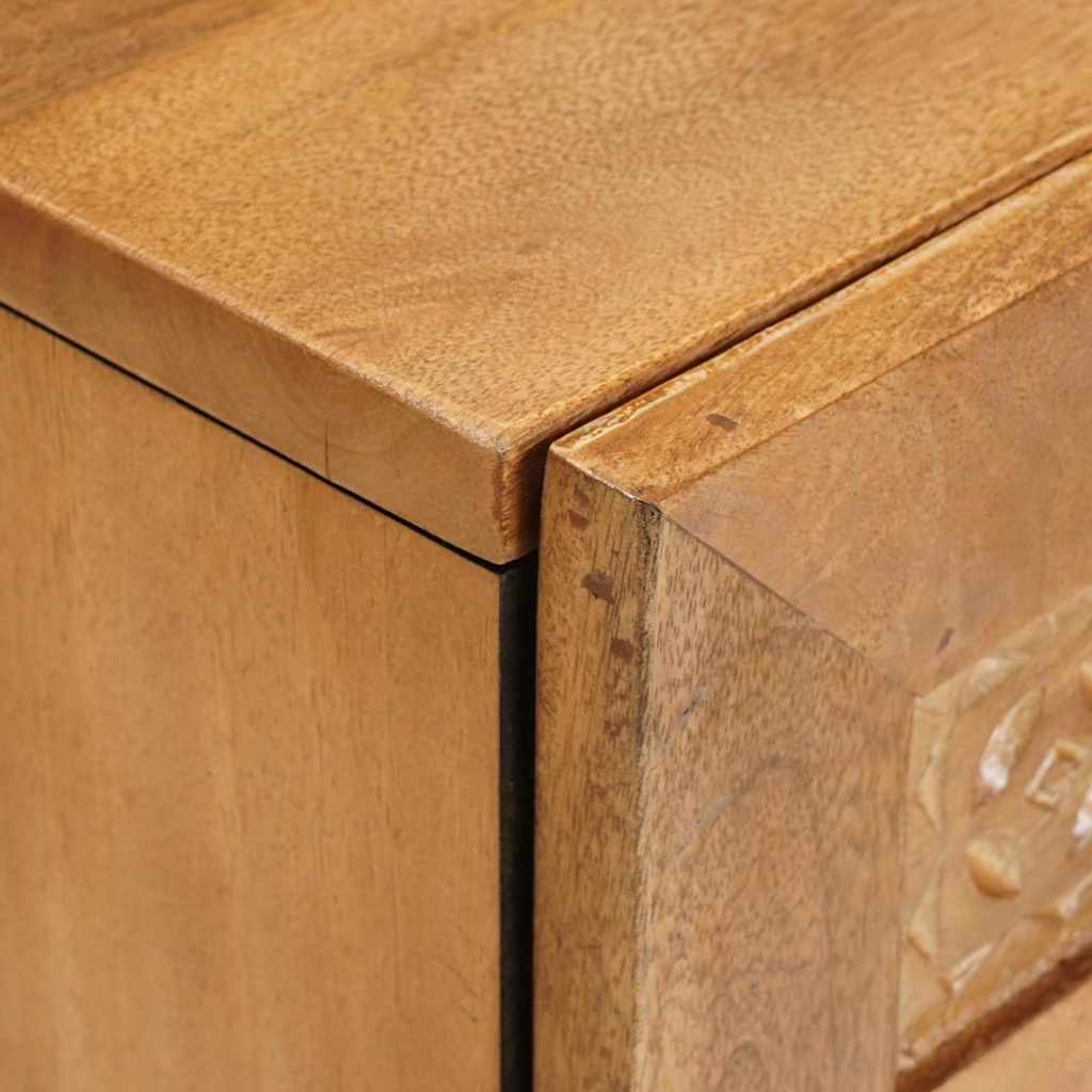 vidaXL Nachtkastje Lichtbruin 50 x 33 x 60 cm massief mangohout