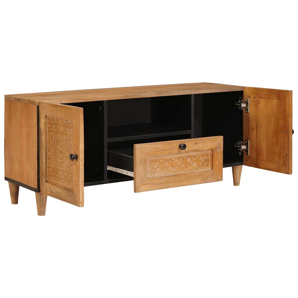 vidaXL TV-kast met lade Lichtbruin 105 x 33 x 46 cm massief mangohout
