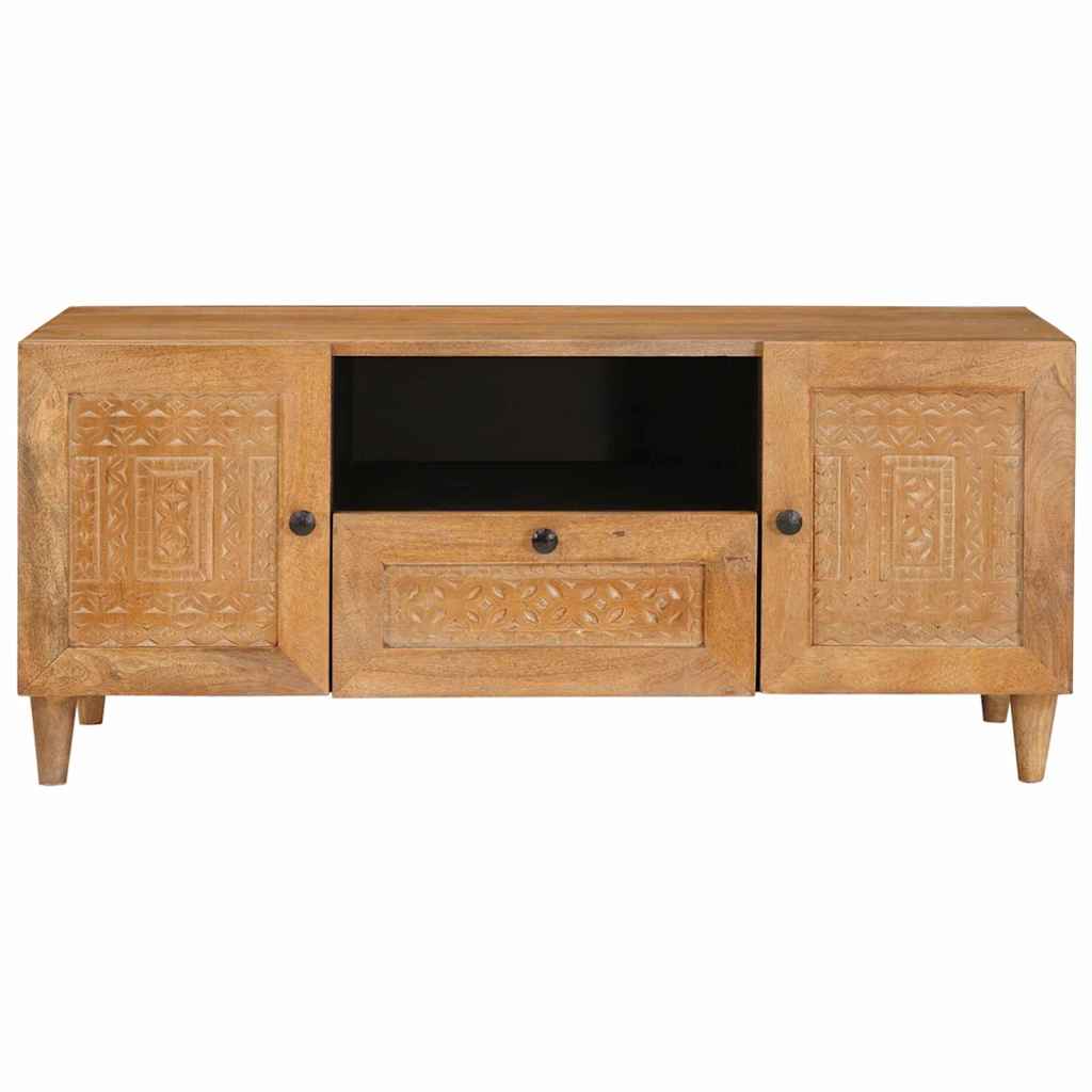 vidaXL TV-kast met lade Lichtbruin 105 x 33 x 46 cm massief mangohout