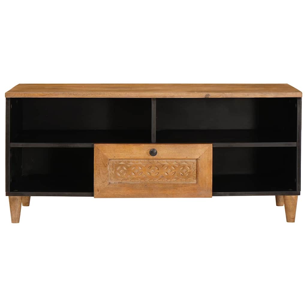 vidaXL TV-kast met lade Lichtbruin 105 x 33 x 46 cm massief mangohout