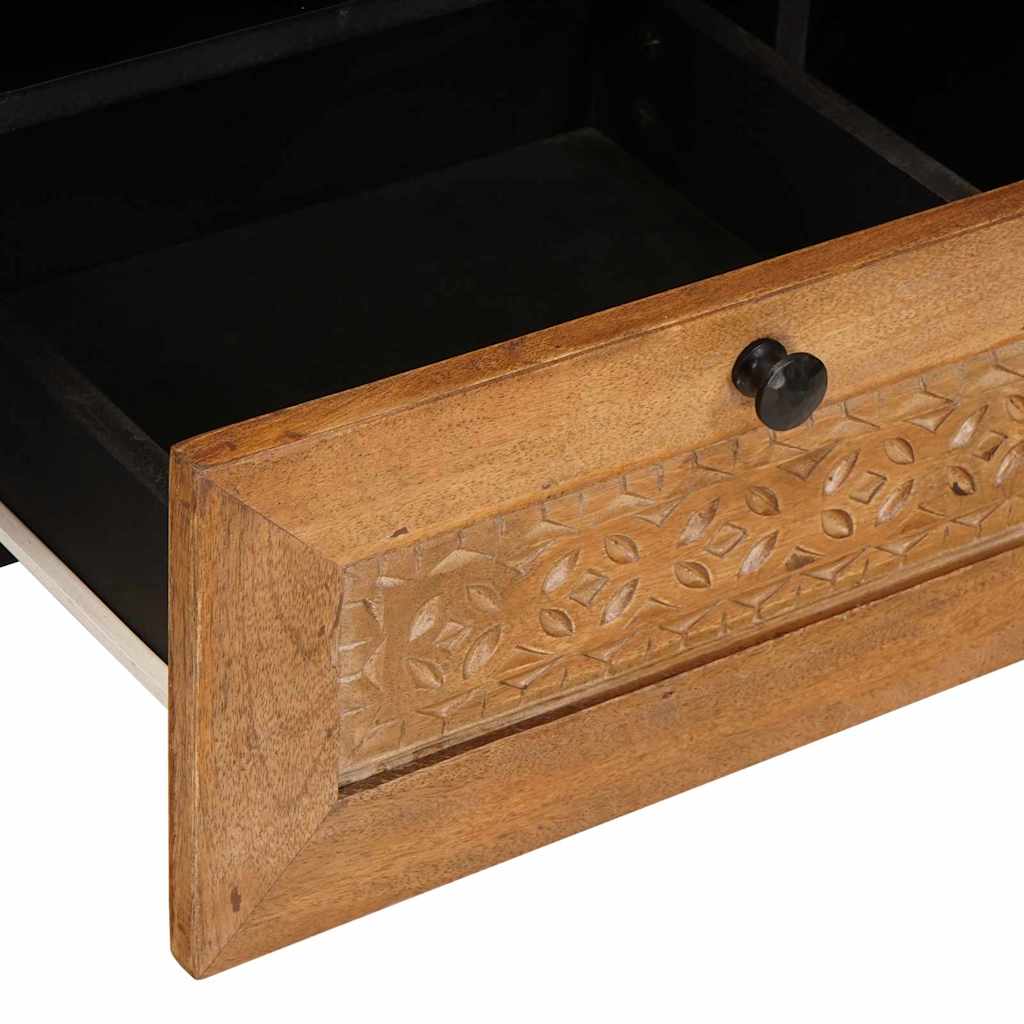 vidaXL TV-kast met lade Lichtbruin 105 x 33 x 46 cm massief mangohout