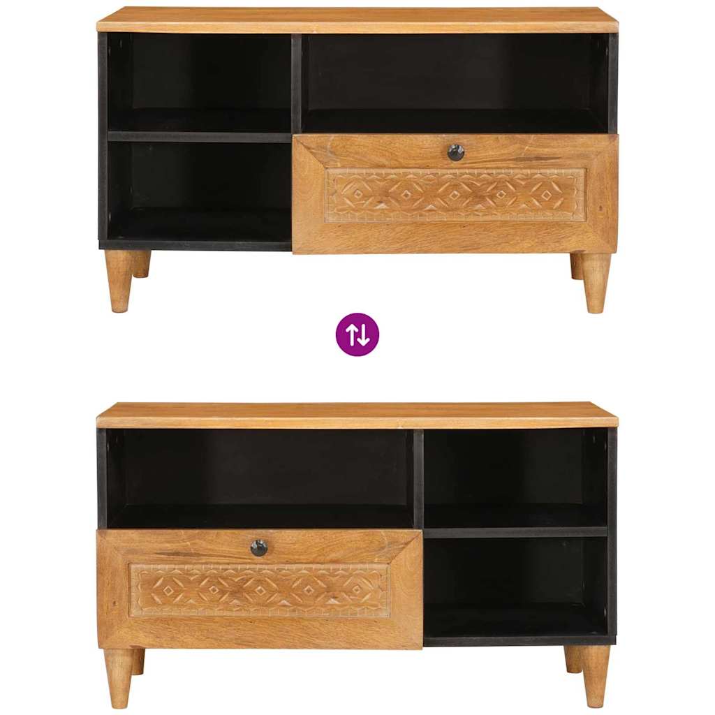 vidaXL TV-kast met lade Lichtbruin 80 x 33 x 46 cm massief mangohout