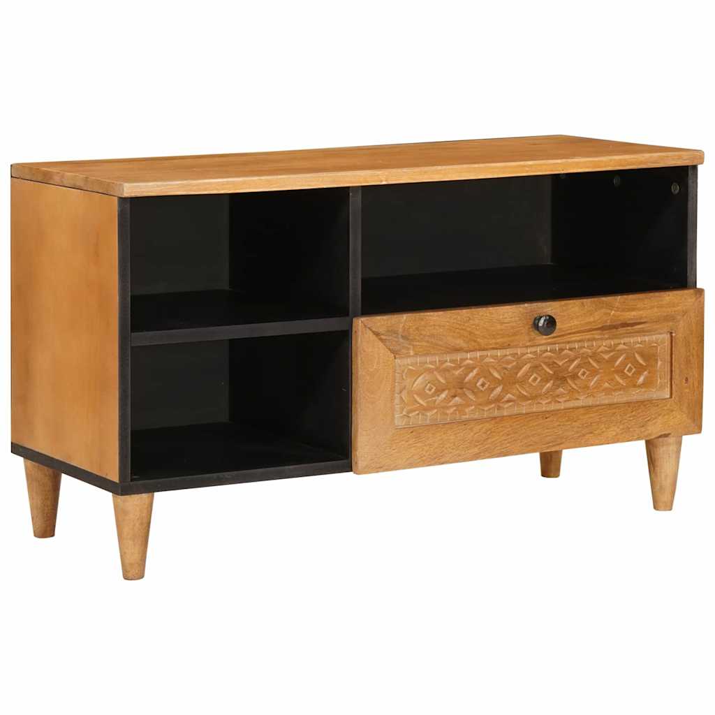 vidaXL TV-kast met lade Lichtbruin 80 x 33 x 46 cm massief mangohout