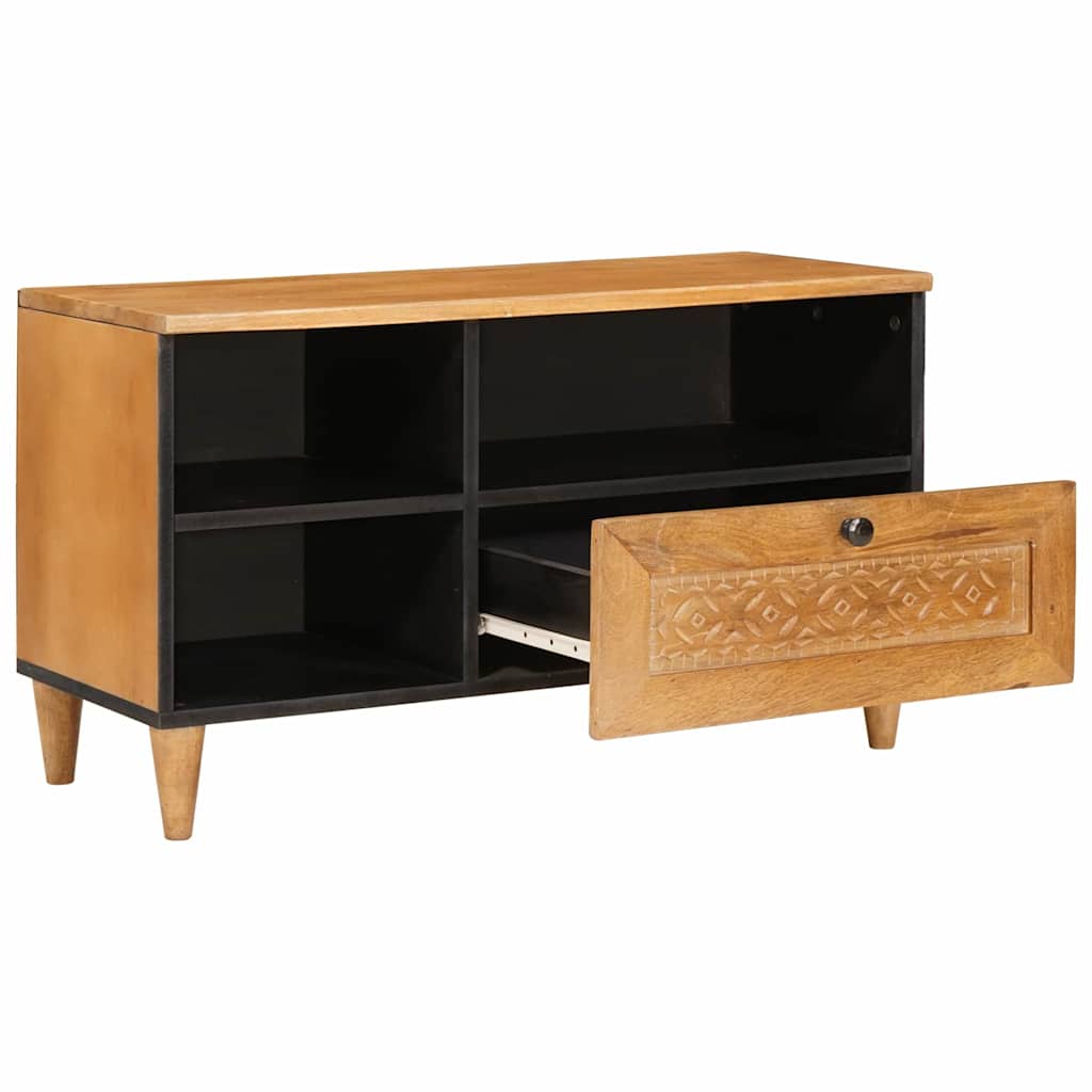 vidaXL TV-kast met lade Lichtbruin 80 x 33 x 46 cm massief mangohout