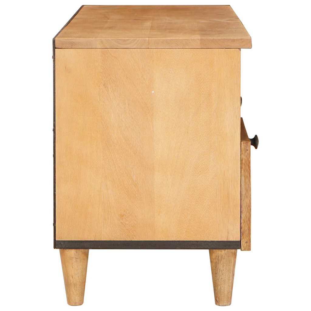 vidaXL TV-kast met lade Lichtbruin 100 x 33 x 46 cm massief mangohout
