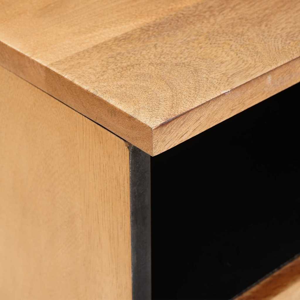 vidaXL TV-kast met lade Lichtbruin 100 x 33 x 46 cm massief mangohout