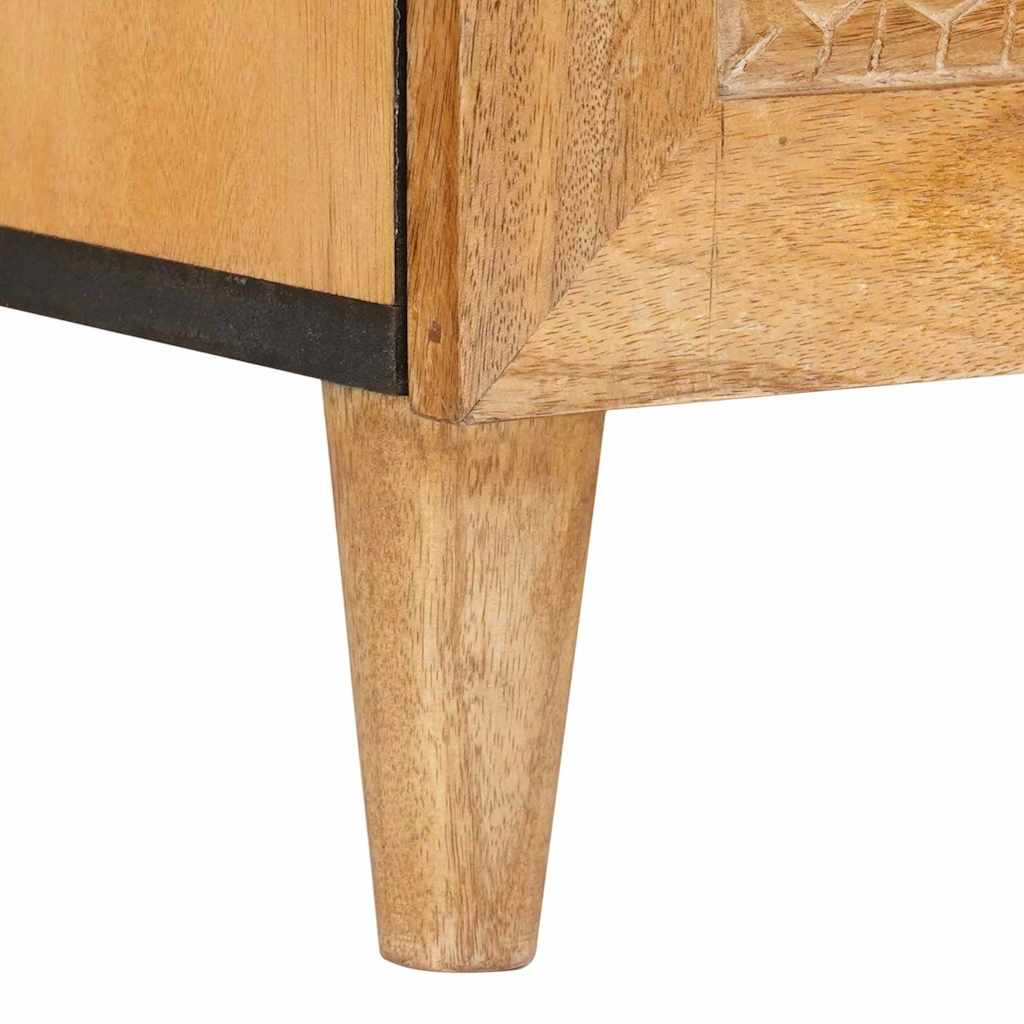 vidaXL TV-kast met lade Lichtbruin 100 x 33 x 46 cm massief mangohout