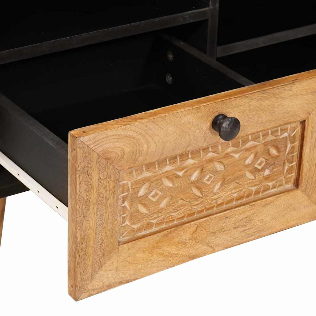 vidaXL TV-kast met lade Lichtbruin 100 x 33 x 46 cm massief mangohout