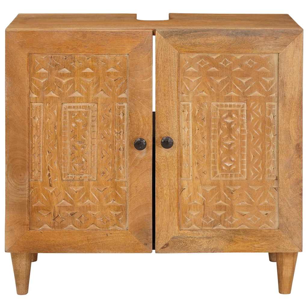 vidaXL Badkamer Kast Lichtbruin 62 x 33 x 58 cm Massief Mango Hout