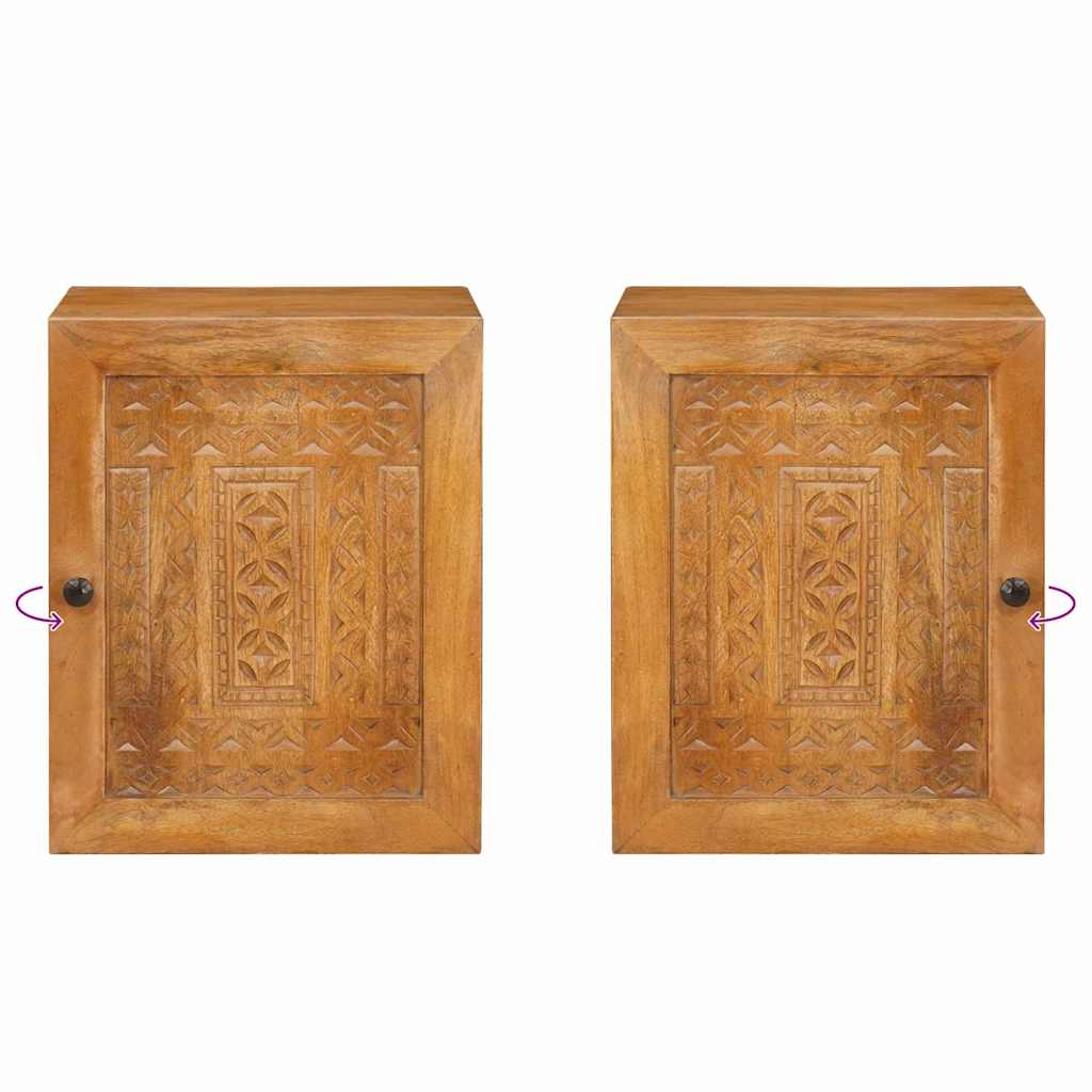 vidaXL Badkamer Kast Lichtbruin 38 x 33.5 x 160 cm Massief Mango Hout
