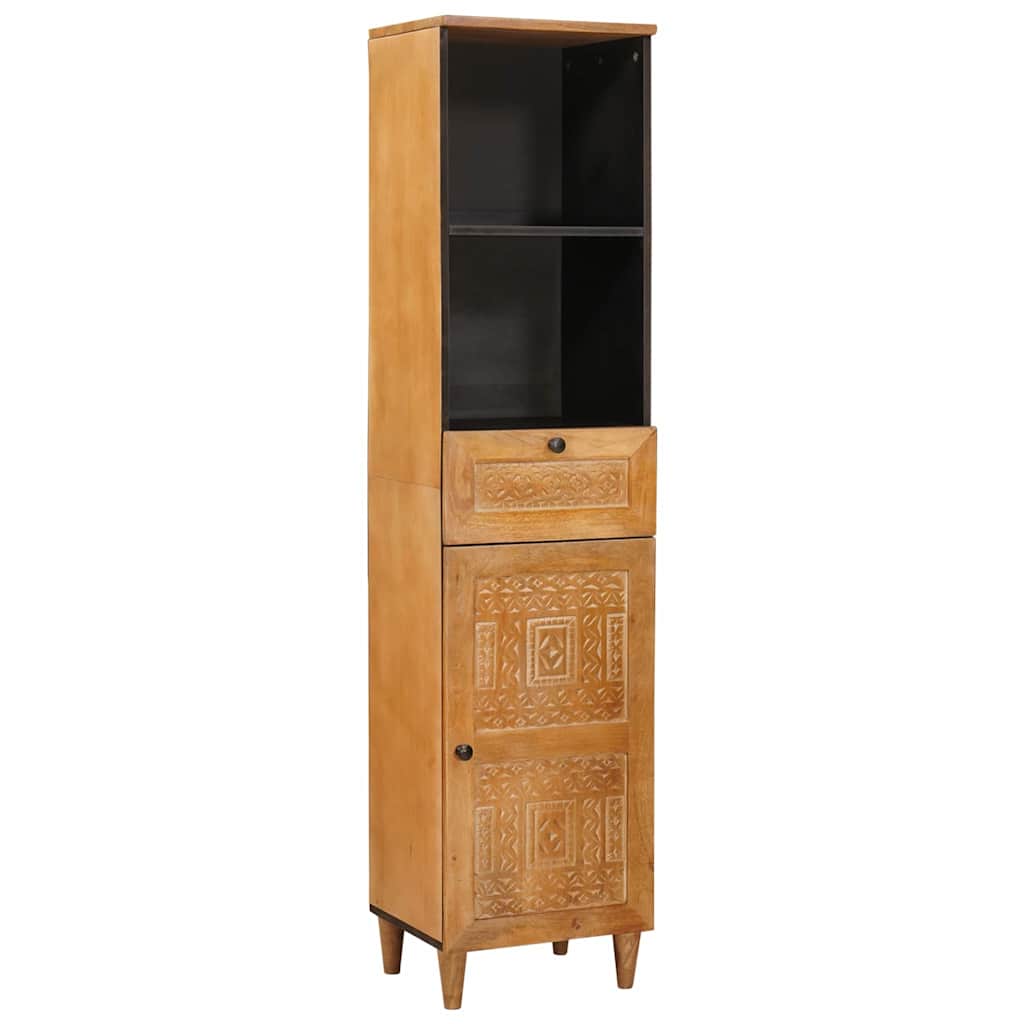 vidaXL Badkamer Kast Lichtbruin 38 x 33.5 x 160 cm Massief Mango Hout