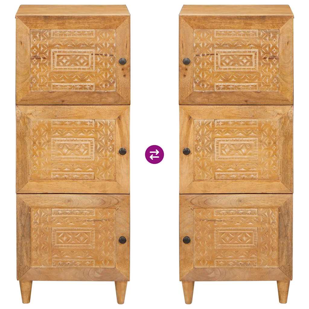 vidaXL Highboard Lichtbruin 40 x 33 x 110 cm massief mangohout