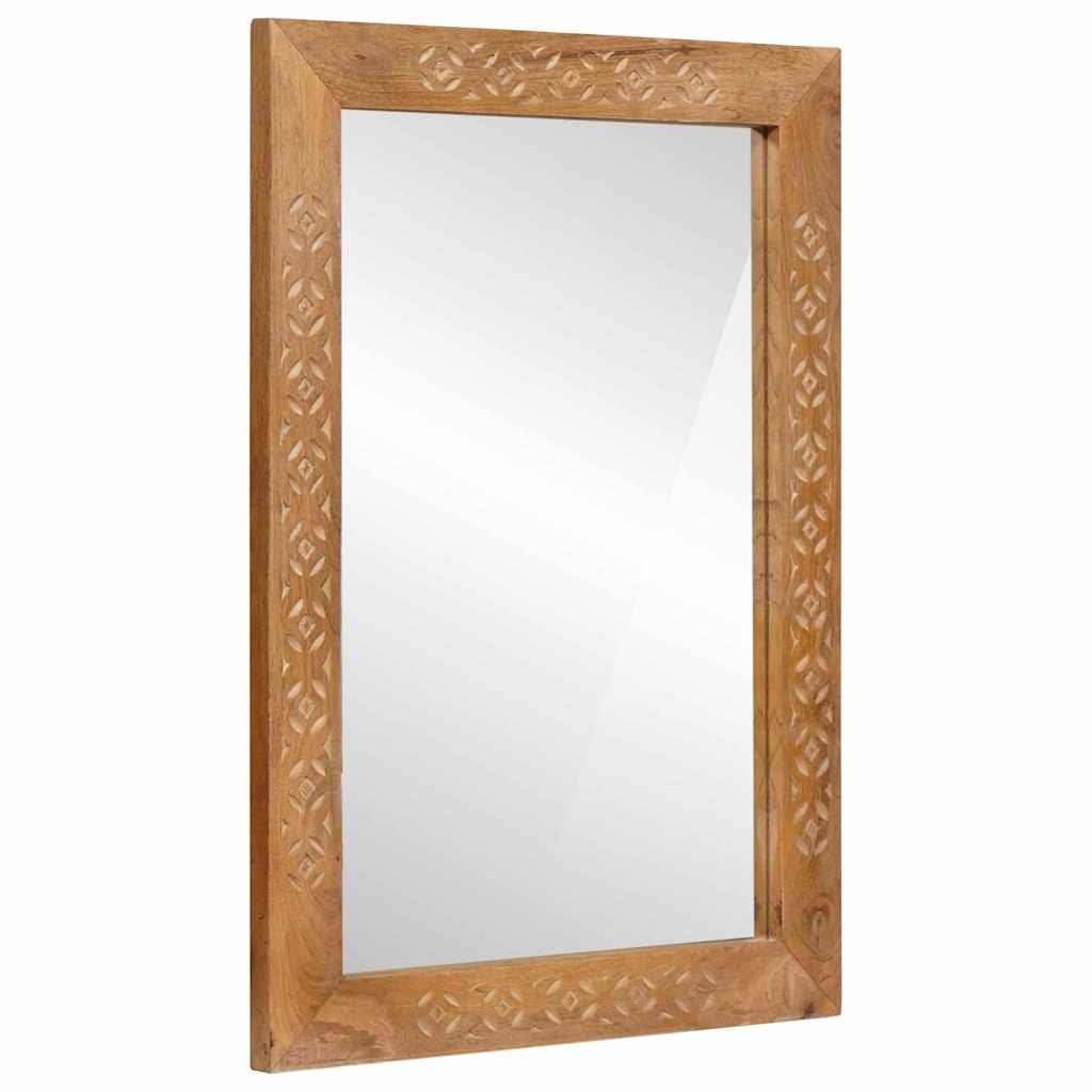 vidaXL Spiegel met spiegel Lichtbruin 57 x 70 x 3 cm massief mangohout