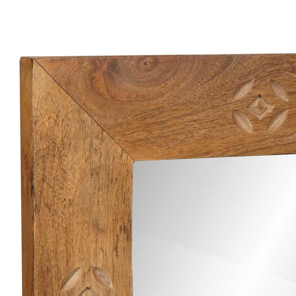 vidaXL Spiegel met spiegel Lichtbruin 57 x 70 x 3 cm massief mangohout