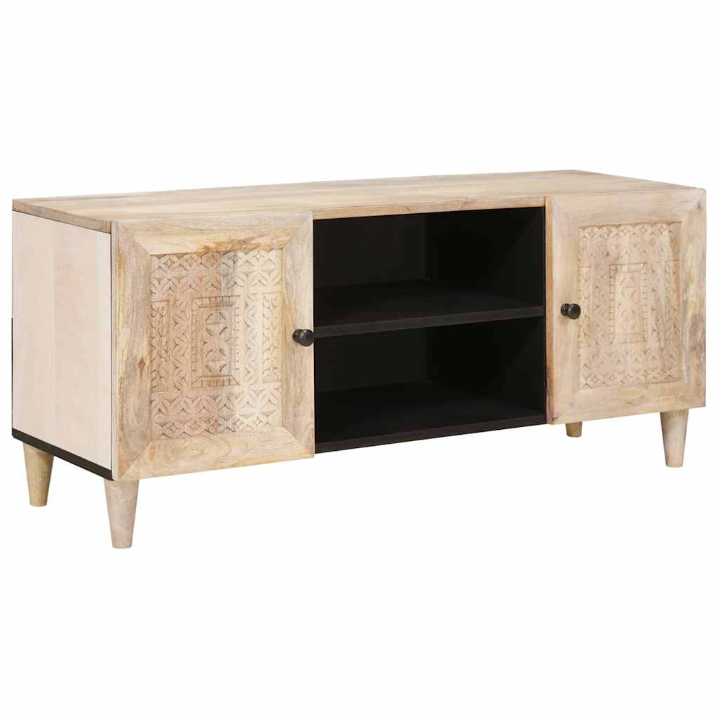 vidaXL TV-kast met plank Lichtbruin 105 x 33 x 46 cm massief mangohout