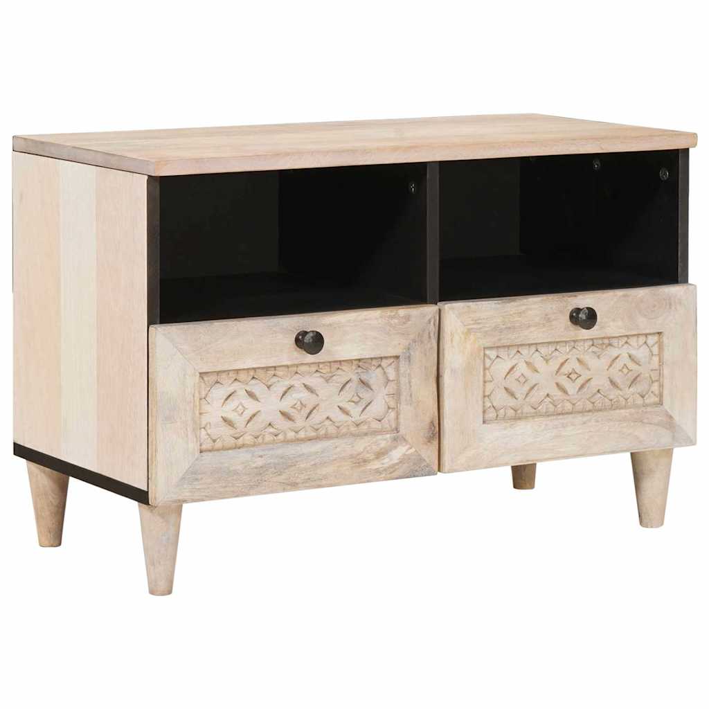 vidaXL TV-kast met lade Lichtbruin 70 x 33 x 46 cm massief mangohout