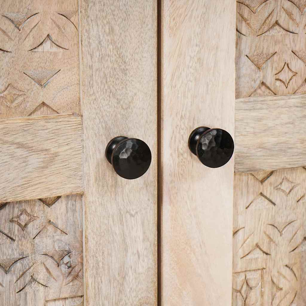 vidaXL Dressoir met plank Lichtbruin 60 x 33 x 75 cm massief mangohout