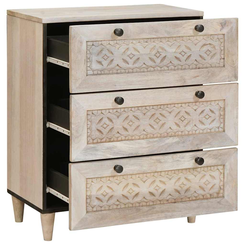 vidaXL Dressoir met lade Lichtbruin 60 x 33 x 75 cm massief mangohout