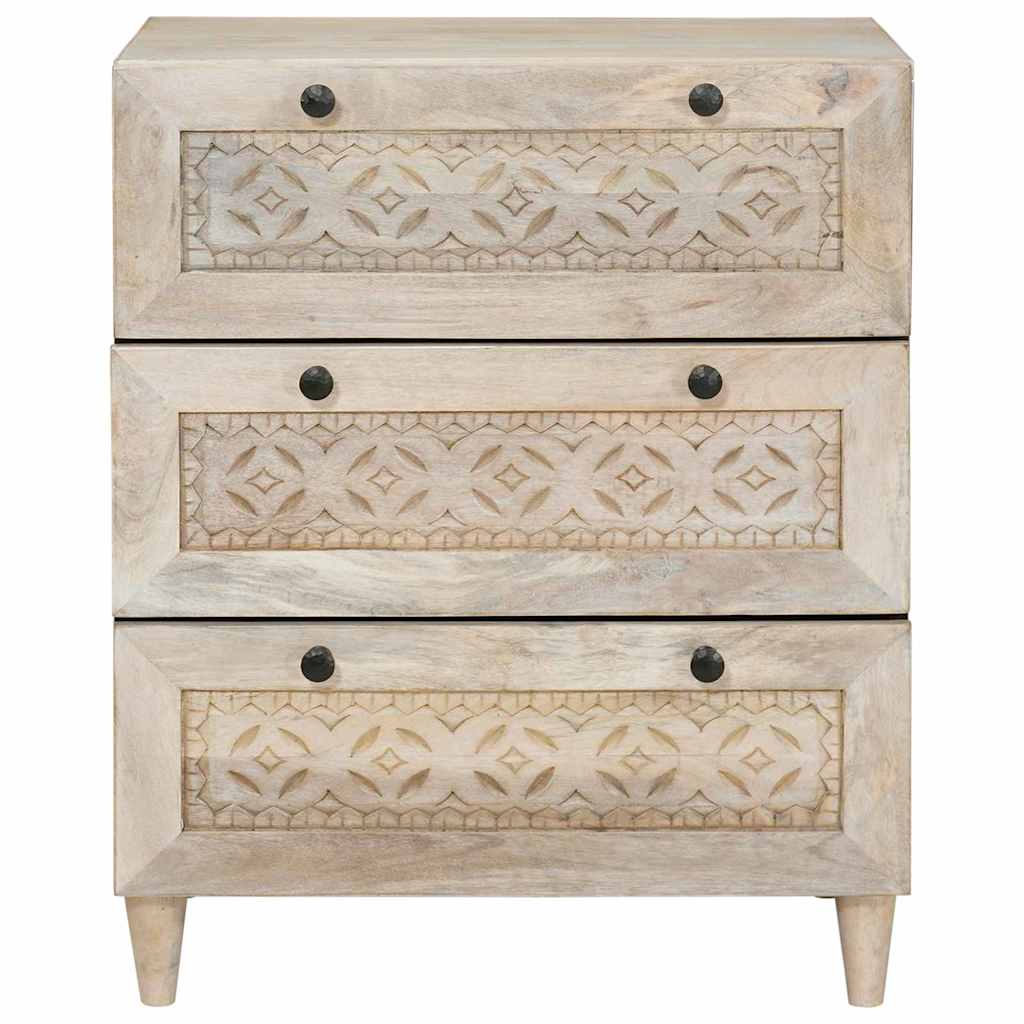 vidaXL Dressoir met lade Lichtbruin 60 x 33 x 75 cm massief mangohout