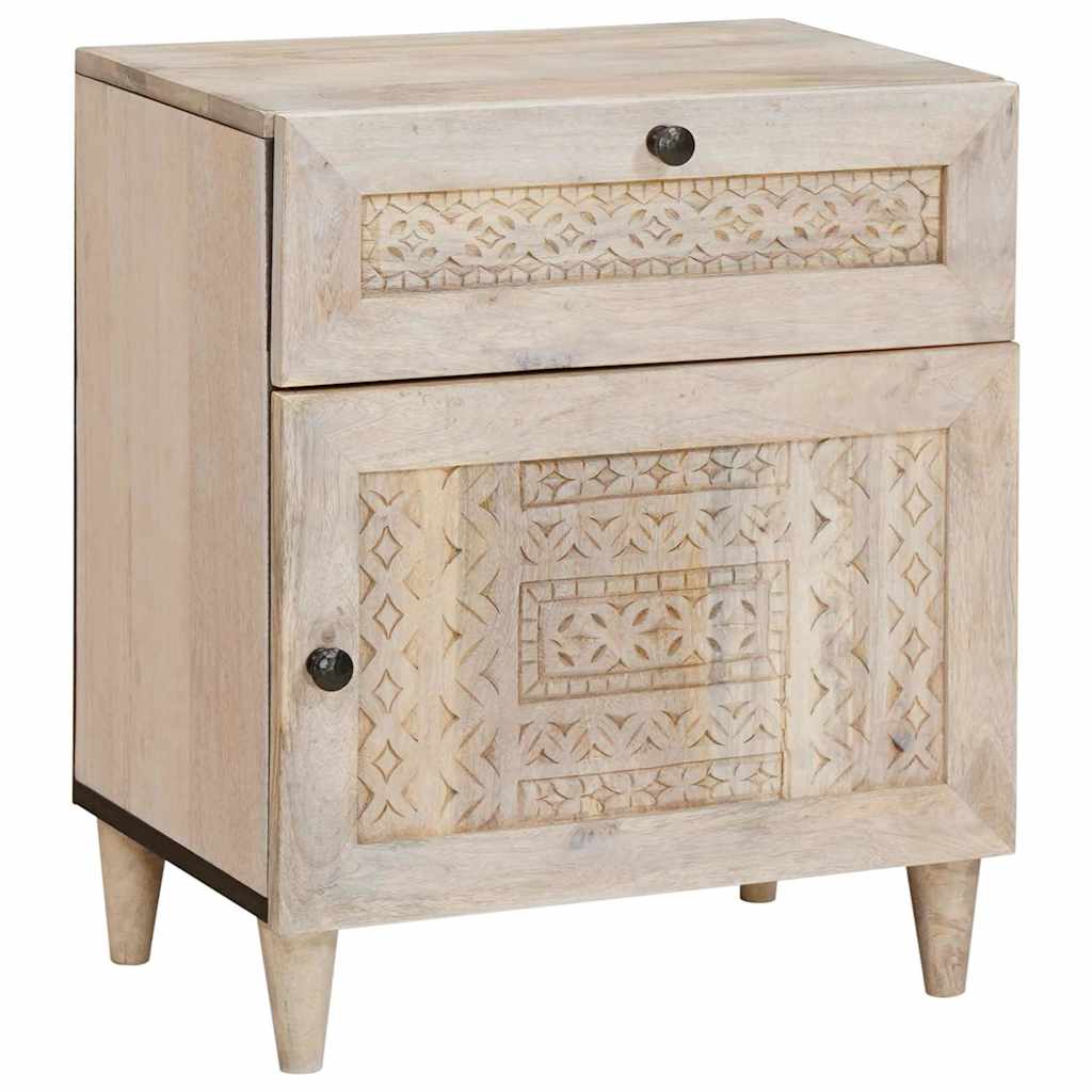vidaXL Nachtkastje Lichtbruin 50 x 33 x 60 cm massief mangohout