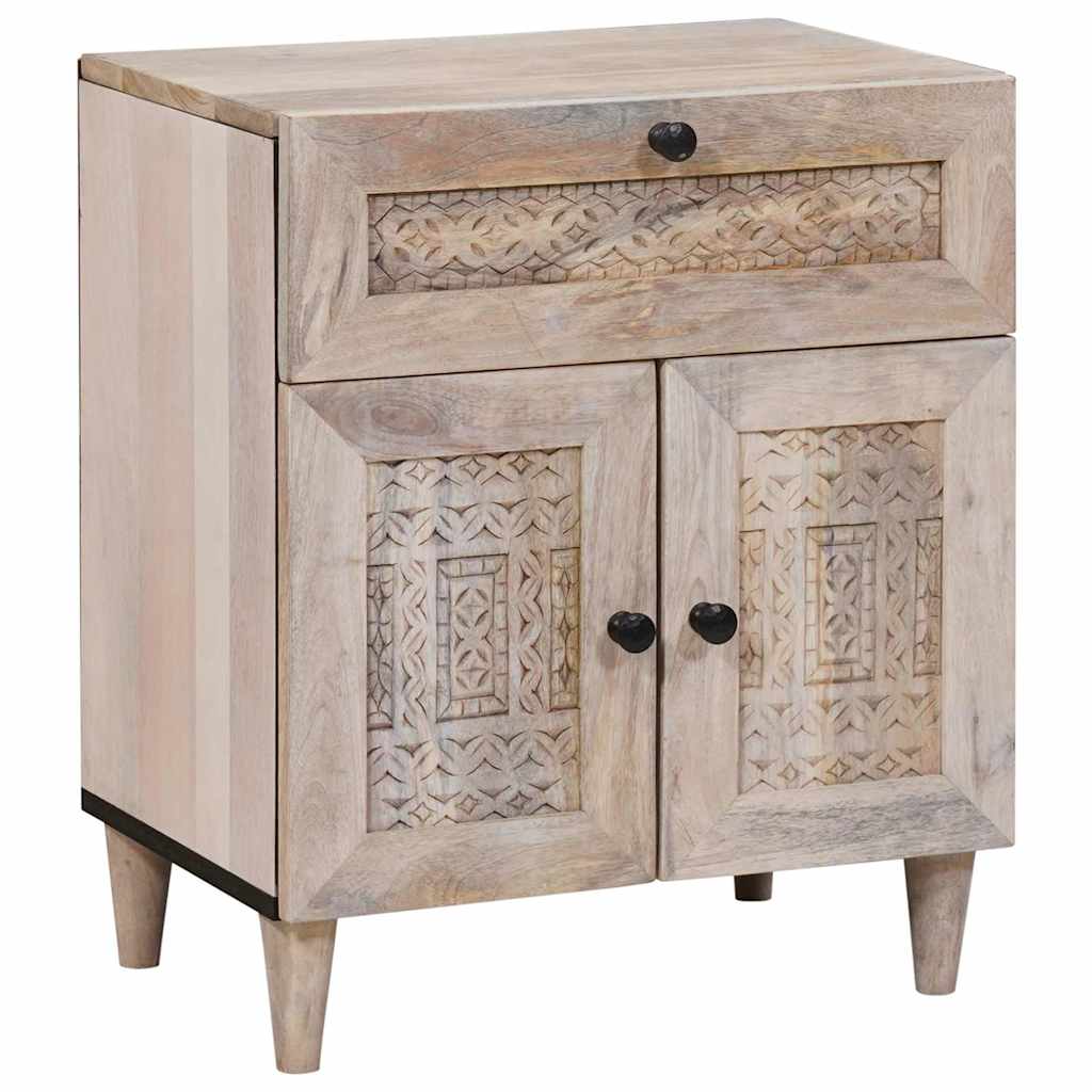 vidaXL Nachtkastje Lichtbruin 50 x 33 x 60 cm massief mangohout