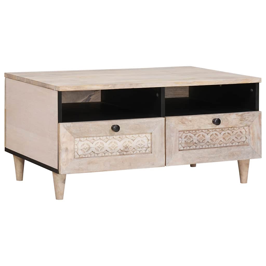vidaXL Salontafel Lichtbruin 80 x 54 x 40 cm massief mangohout