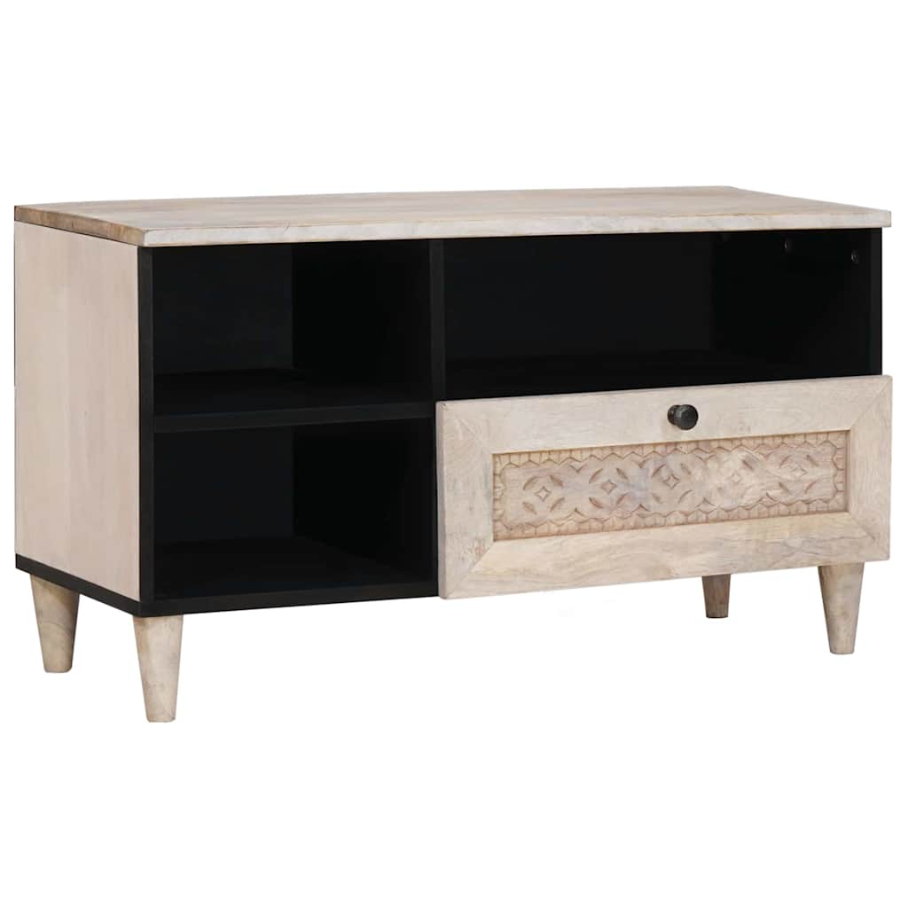 vidaXL TV-kast met lade Lichtbruin 80 x 33 x 46 cm massief mangohout